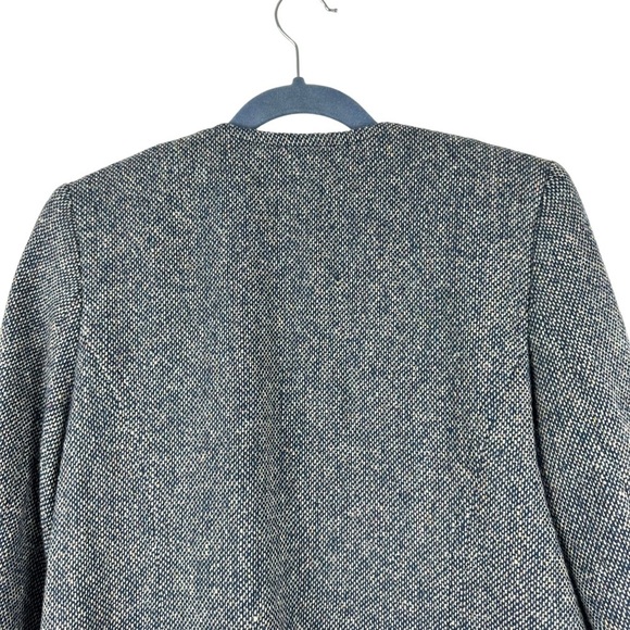 Pendleton Sz S NWT Women's Gray Blue Open Front Long Sleeve Wool Blazer - Picture 10 of 15